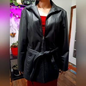 Leather jacket size large